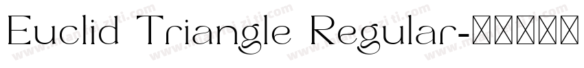 Euclid Triangle Regular字体转换